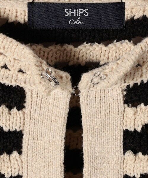 SHIPS / シップス カーディガン・ボレロ | SHIPS Colors:〈手洗い可能〉柄編み ノーカラー ニット ジャケット | 詳細4