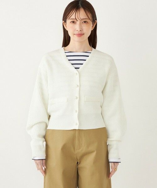 SHIPS / シップス カーディガン・ボレロ | SHIPS Colors:〈手洗い可能〉Vネック パールモチーフボタン カーディガン | 詳細4
