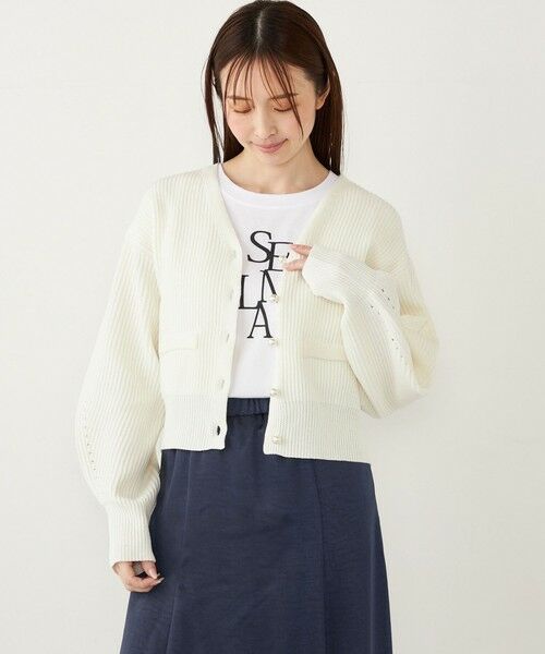 SHIPS / シップス カーディガン・ボレロ | SHIPS Colors:〈手洗い可能〉Vネック パールモチーフボタン カーディガン | 詳細15