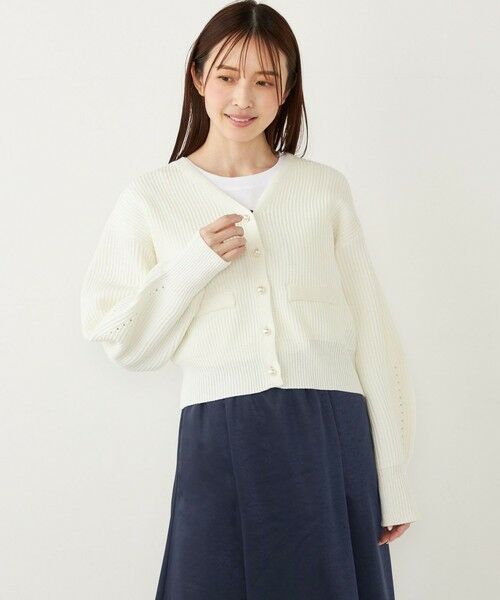 SHIPS / シップス カーディガン・ボレロ | SHIPS Colors:〈手洗い可能〉Vネック パールモチーフボタン カーディガン | 詳細19