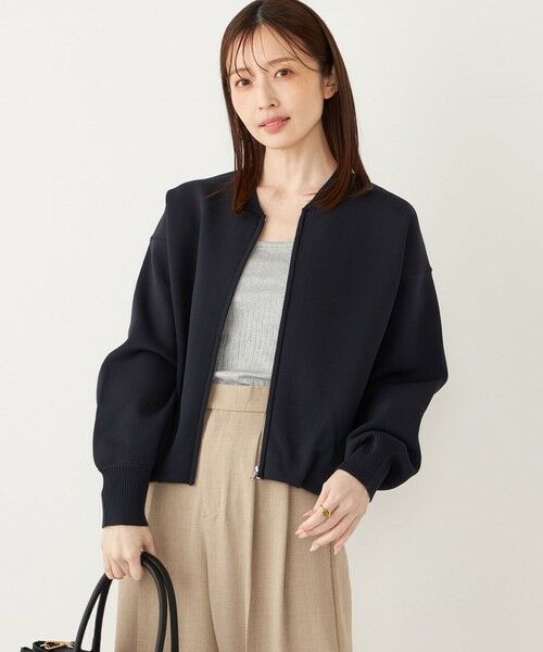 SHIPS / シップス カーディガン・ボレロ | SHIPS Colors:〈手洗い可能〉タック ニット ブルゾン 2 | 詳細14