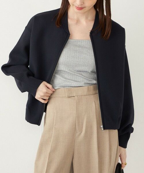 SHIPS for women/シップスウィメン SHIPS Colors:〈手洗い可能〉タック ニット ブルゾン 2 ネイビー ONE SIZE SHIPS for women/シップスウィメン SHIPS Colors:〈手洗い可能〉タック ニット ブルゾン 2 ネイビー ONE SIZE