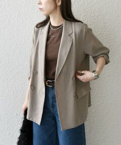 SHIPS / シップス テーラードジャケット | SHIPS Colors:〈手洗い可能〉シアー リネンライク ダブルジャケット◇