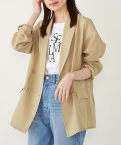 SHIPS / シップス テーラードジャケット | SHIPS Colors:〈手洗い可能〉シアー リネンライク ダブルジャケット◇