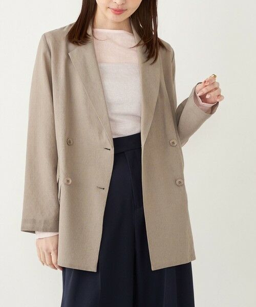 SHIPS / シップス テーラードジャケット | SHIPS Colors:〈手洗い可能〉シアー リネンライク ダブルジャケット◇ | 詳細11