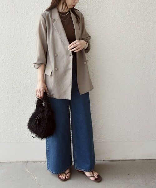 SHIPS / シップス テーラードジャケット | SHIPS Colors:〈手洗い可能〉シアー リネンライク ダブルジャケット◇ | 詳細17