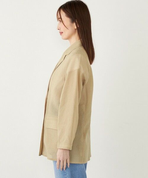 SHIPS / シップス テーラードジャケット | SHIPS Colors:〈手洗い可能〉シアー リネンライク ダブルジャケット◇ | 詳細22