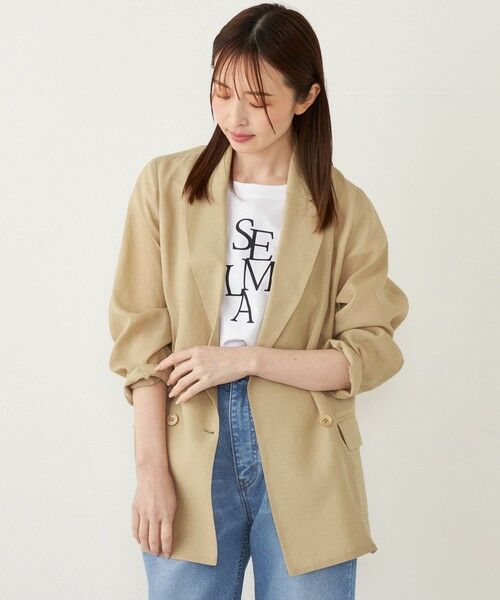 SHIPS / シップス テーラードジャケット | SHIPS Colors:〈手洗い可能〉シアー リネンライク ダブルジャケット◇ | 詳細27