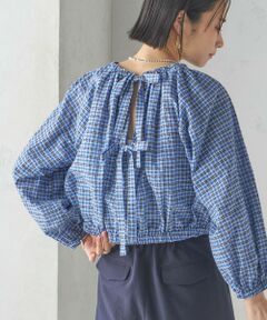 SHIPS / シップス シャツ・ブラウス | 〈手洗い可能〉DEVEAUX サッカー チェック リボン ブラウス