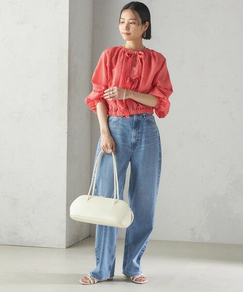 SHIPS / シップス シャツ・ブラウス | 〈手洗い可能〉DEVEAUX サッカー チェック リボン ブラウス | 詳細2