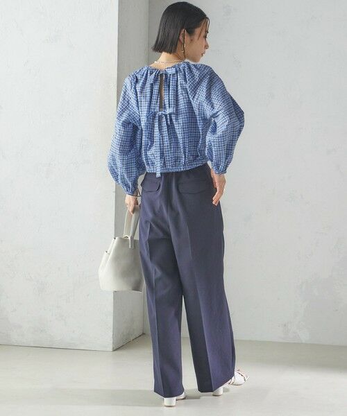 SHIPS / シップス シャツ・ブラウス | 〈手洗い可能〉DEVEAUX サッカー チェック リボン ブラウス | 詳細17