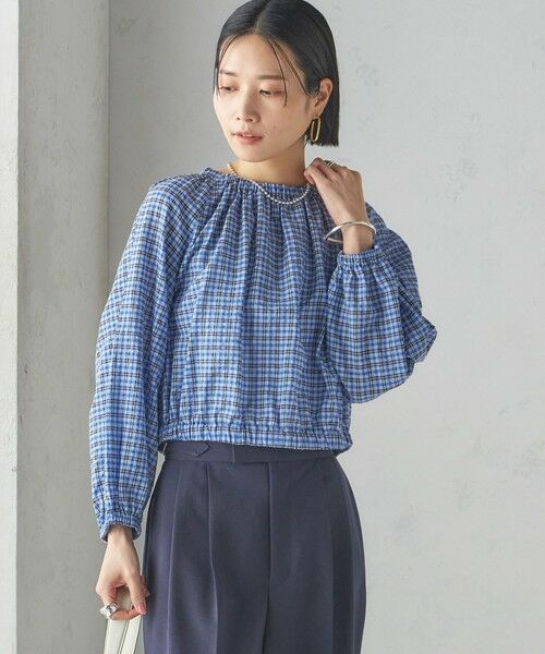 SHIPS / シップス シャツ・ブラウス | 〈手洗い可能〉DEVEAUX サッカー チェック リボン ブラウス | 詳細21