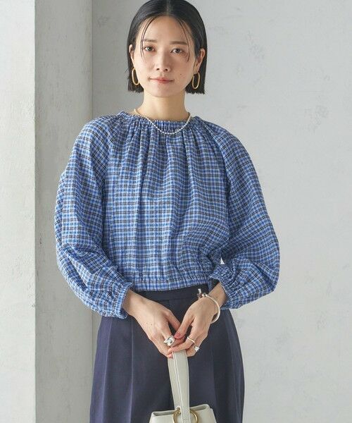 SHIPS / シップス シャツ・ブラウス | 〈手洗い可能〉DEVEAUX サッカー チェック リボン ブラウス | 詳細22
