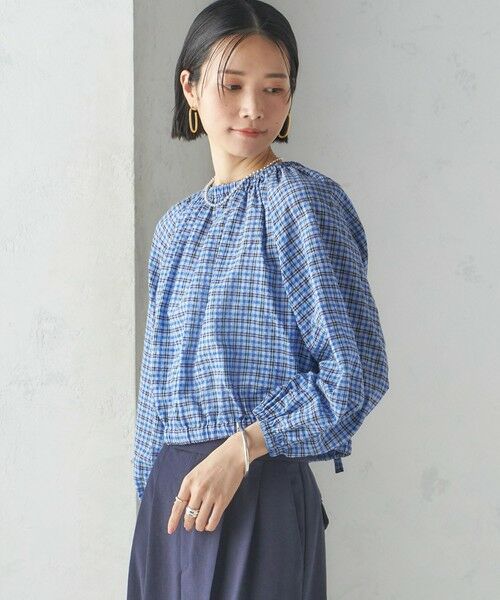 SHIPS / シップス シャツ・ブラウス | 〈手洗い可能〉DEVEAUX サッカー チェック リボン ブラウス | 詳細24