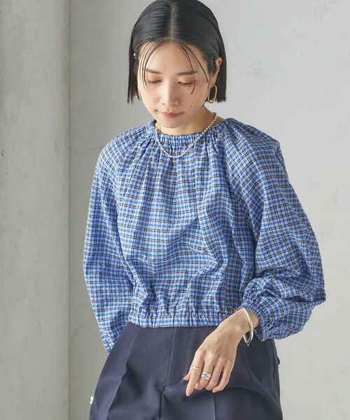 SHIPS / シップス シャツ・ブラウス | 〈手洗い可能〉DEVEAUX サッカー チェック リボン ブラウス | 詳細29