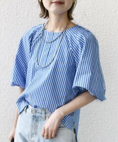 SHIPS / シップス シャツ・ブラウス | 〈手洗い可能〉ストライプ バルーン ブラウス