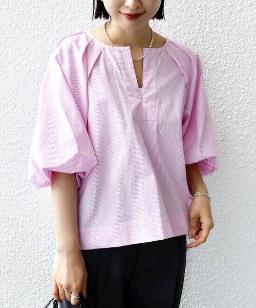 SHIPS / シップス シャツ・ブラウス | 〈手洗い可能〉ストライプ バルーン ブラウス | 詳細14