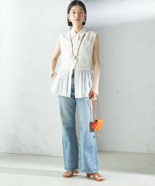 SHIPS / シップス シャツ・ブラウス | 〈手洗い可能〉IMPERIAL LINEN Wポケット ノースリーブ シャツ | 詳細1