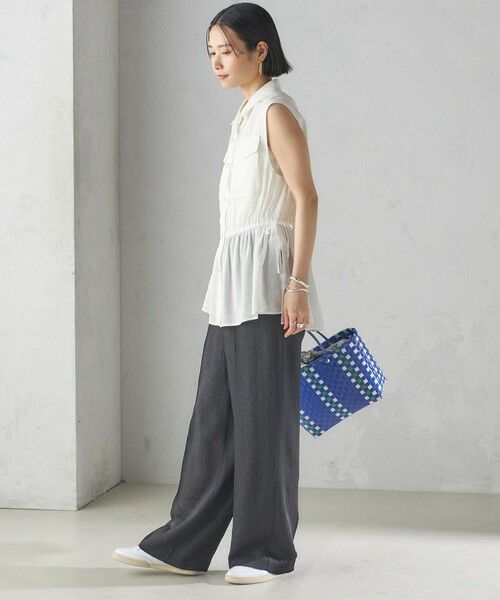 SHIPS / シップス シャツ・ブラウス | 〈手洗い可能〉IMPERIAL LINEN Wポケット ノースリーブ シャツ | 詳細12