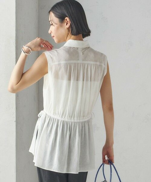 SHIPS / シップス シャツ・ブラウス | 〈手洗い可能〉IMPERIAL LINEN Wポケット ノースリーブ シャツ | 詳細16