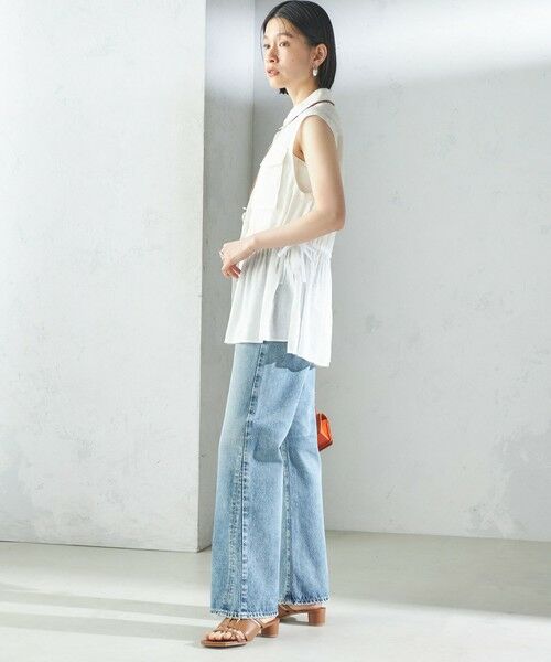 SHIPS / シップス シャツ・ブラウス | 〈手洗い可能〉IMPERIAL LINEN Wポケット ノースリーブ シャツ | 詳細2