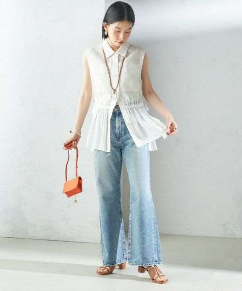 SHIPS / シップス シャツ・ブラウス | 〈手洗い可能〉IMPERIAL LINEN Wポケット ノースリーブ シャツ | 詳細5