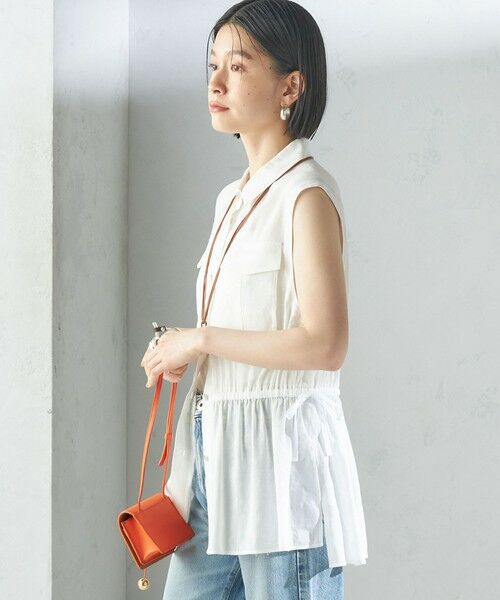 SHIPS / シップス シャツ・ブラウス | 〈手洗い可能〉IMPERIAL LINEN Wポケット ノースリーブ シャツ | 詳細7