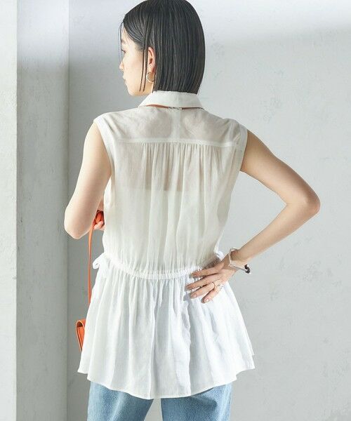 SHIPS / シップス シャツ・ブラウス | 〈手洗い可能〉IMPERIAL LINEN Wポケット ノースリーブ シャツ | 詳細8