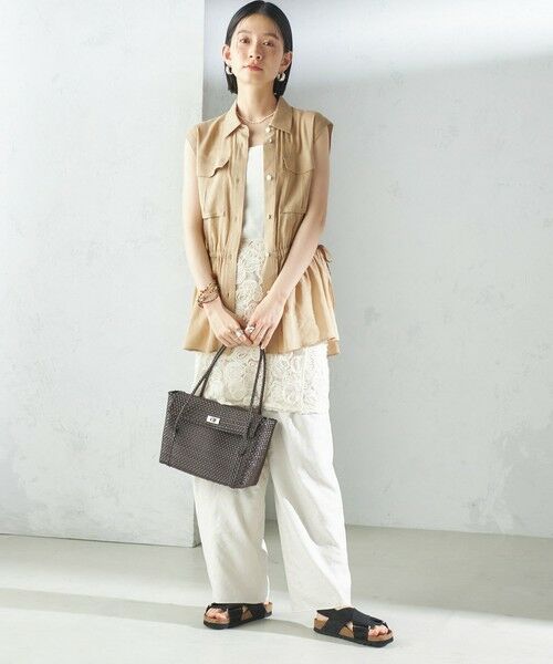 SHIPS / シップス シャツ・ブラウス | 〈手洗い可能〉IMPERIAL LINEN Wポケット ノースリーブ シャツ | 詳細25