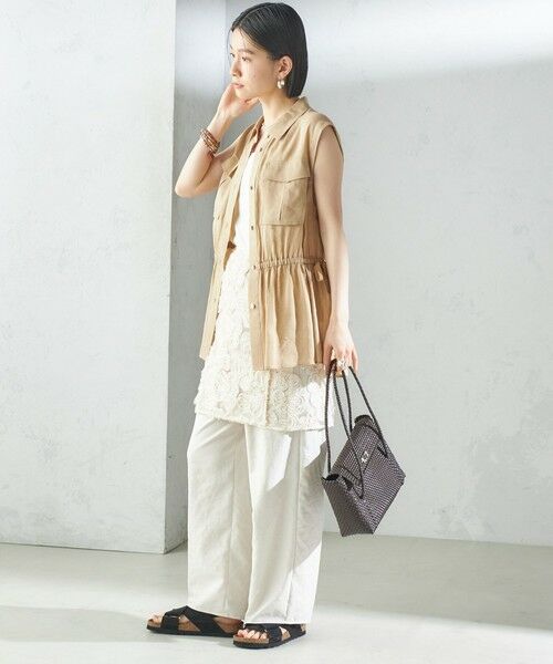 SHIPS / シップス シャツ・ブラウス | 〈手洗い可能〉IMPERIAL LINEN Wポケット ノースリーブ シャツ | 詳細27