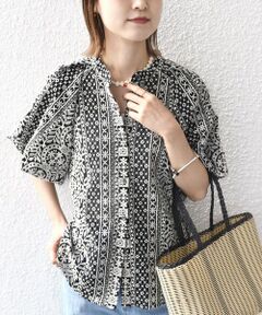 SHIPS / シップス シャツ・ブラウス | 〈洗濯機可能〉レース バルーン 袖 ブラウス