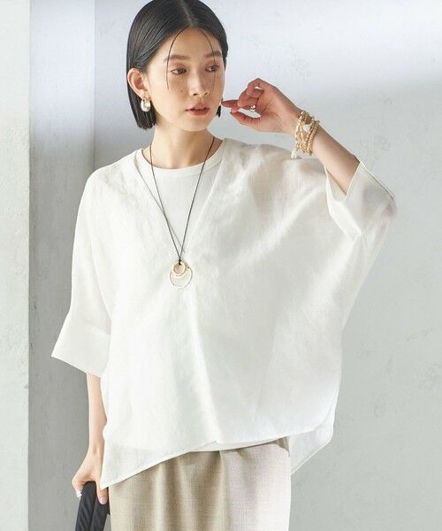SHIPS / シップス シャツ・ブラウス | 【一部WEB限定】〈手洗い可能〉IMPERIAL LINEN スキッパー ブラウス | 詳細10