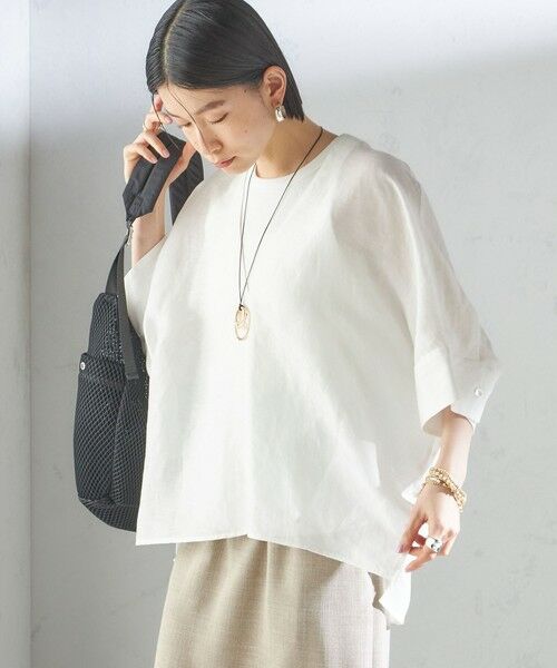 SHIPS / シップス シャツ・ブラウス | 【一部WEB限定】〈手洗い可能〉IMPERIAL LINEN スキッパー ブラウス | 詳細11
