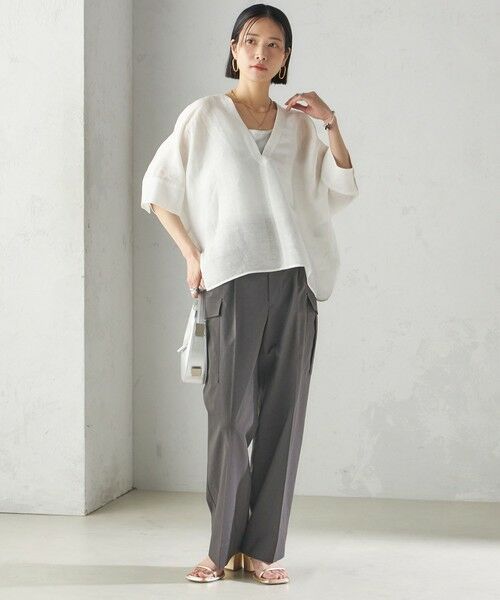 SHIPS / シップス シャツ・ブラウス | 【一部WEB限定】〈手洗い可能〉IMPERIAL LINEN スキッパー ブラウス | 詳細14