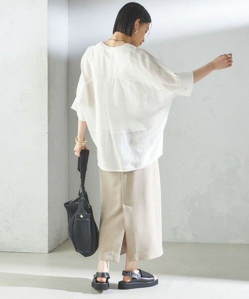 SHIPS / シップス シャツ・ブラウス | 【一部WEB限定】〈手洗い可能〉IMPERIAL LINEN スキッパー ブラウス | 詳細8