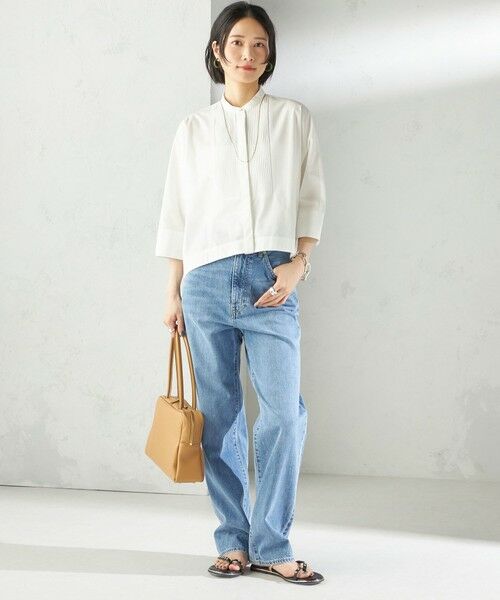 〈手洗い可能〉ピンタック 羽織 シャツ 手洗い可能〉ピンタック 羽織 シャツ （シャツ・ブラウス