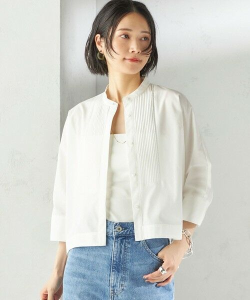 【シップス　ウィメン】〈手洗い可能〉ピンタック 羽織 シャツ SHIPS｜<手洗い可能>ピンタック 羽織 シャツ | Rakuten Fashion