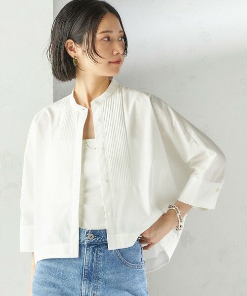 SHIPS for women / シップスウィメン 〈手洗い可能〉ピンタック 羽織 シャツ 手洗い可能〉ピンタック 羽織 シャツ （シャツ・ブラウス