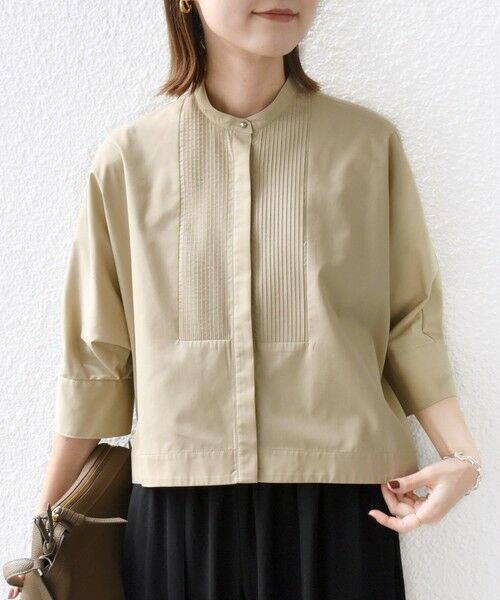 手洗い可能〉ピンタック 羽織 シャツ （シャツ・ブラウス