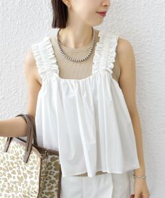 SHIPS / シップス シャツ・ブラウス | 【WEB限定】〈洗濯機可能〉ショルダー フリル キャミソール