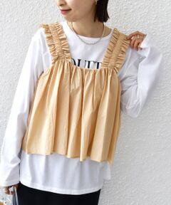 SHIPS / シップス シャツ・ブラウス | 【WEB限定】〈洗濯機可能〉ショルダー フリル キャミソール