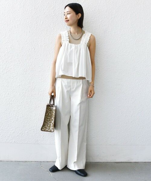 SHIPS / シップス シャツ・ブラウス | 【WEB限定】〈洗濯機可能〉ショルダー フリル キャミソール | 詳細1