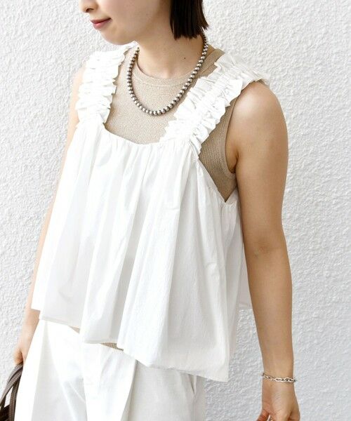 SHIPS / シップス シャツ・ブラウス | 【WEB限定】〈洗濯機可能〉ショルダー フリル キャミソール | 詳細5
