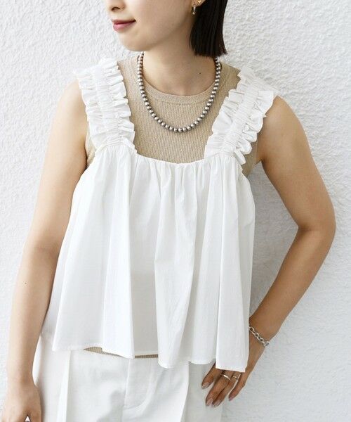 SHIPS / シップス シャツ・ブラウス | 【WEB限定】〈洗濯機可能〉ショルダー フリル キャミソール | 詳細8