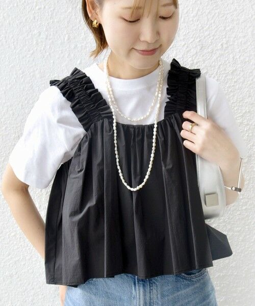 SHIPS / シップス シャツ・ブラウス | 【WEB限定】〈洗濯機可能〉ショルダー フリル キャミソール | 詳細15