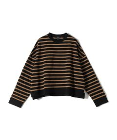 SHIPS / シップス カットソー（半袖以外） | SHIPS Primary Navy Label:コットン ボーダー クルーネック プルオーバー