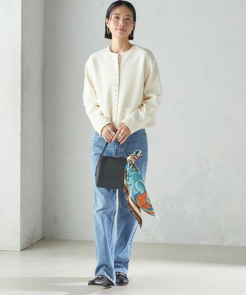 SHIPS / シップス カーディガン・ボレロ | 〈手洗い可能〉ブークレ ダブル ニット パールモチーフボタン カーディガン | 詳細1