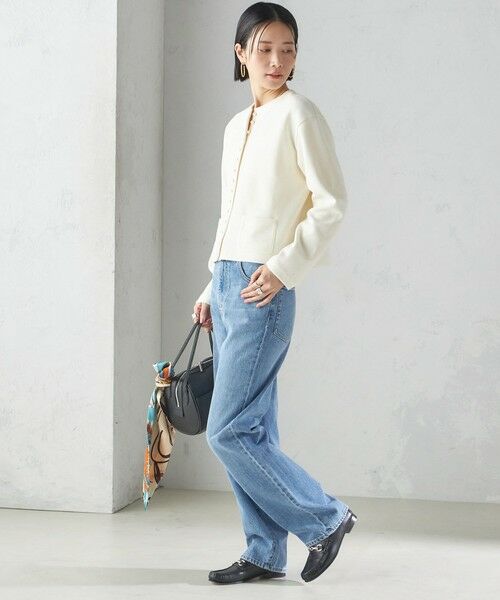 SHIPS / シップス カーディガン・ボレロ | 〈手洗い可能〉ブークレ ダブル ニット パールモチーフボタン カーディガン | 詳細2