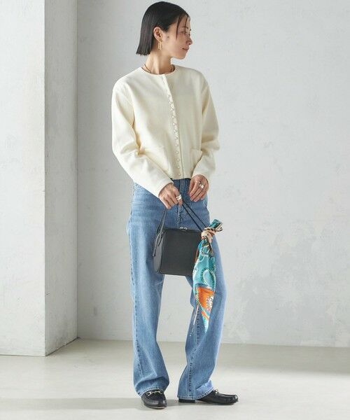 SHIPS / シップス カーディガン・ボレロ | 〈手洗い可能〉ブークレ ダブル ニット パールモチーフボタン カーディガン | 詳細4
