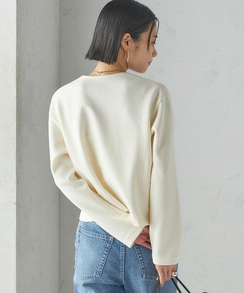 SHIPS / シップス カーディガン・ボレロ | 〈手洗い可能〉ブークレ ダブル ニット パールモチーフボタン カーディガン | 詳細8